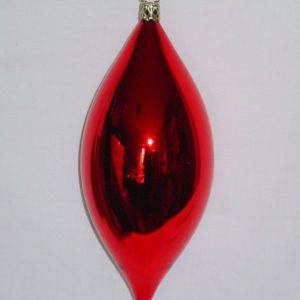 Tropfen (Olive) glanz rot, 20 x 7.5 cm