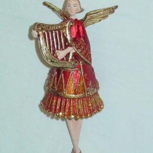 Engel Kunstharz, 15 cm, rot