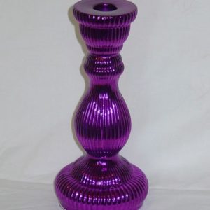 Kerzenhalter Glas, 21 cm, violett
