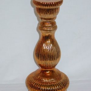 Kerzenhalter Glas, 21 cm, gold