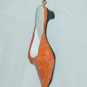 Schuh orange, 10 cm