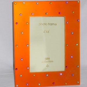 Fotorahmen crazy Glas, orange (18 x 23 cm)