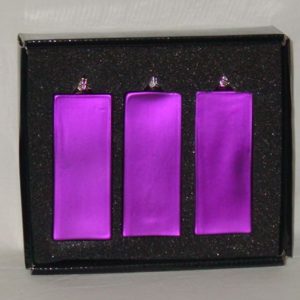 Box 3er Set violett, 10 x 4 cm