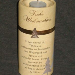 Teelichthalter Frohe Weihnacht, 19 cm