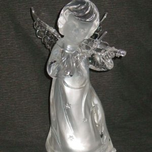 Engel acryl mit Licht - Geige (19 cm)