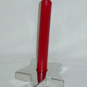Kerzenhalter Stern versilbert (10 cm)