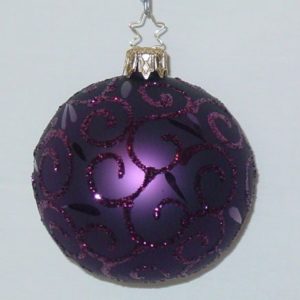Christmas Mania violett matt, 3-er Set, 8 cm