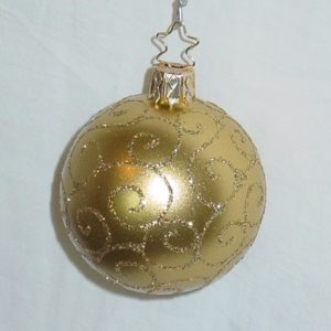 Christmas Mania gelbgold metallic, 4er Set, 6 cm