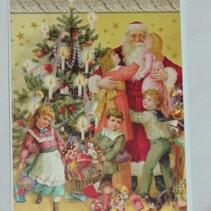 Santa mit Kindern, 12 x 17 cm