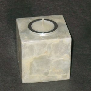 Teelichthalter Perlmutter Kubus (8 cm)