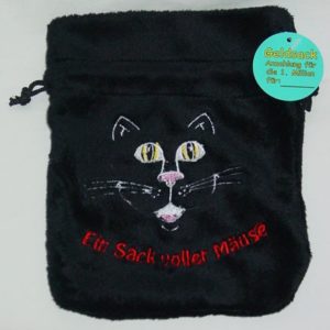 Ein Sack voller Muse schwarz (Katze)