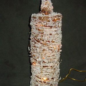 Kerze Frost, Rebe (40 cm), mit Lichterkette