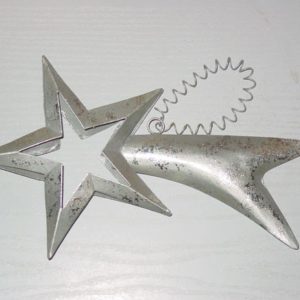 Schweifstern Metall silber, 22 cm