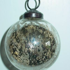 Glaskugel antiksilber 6 cm