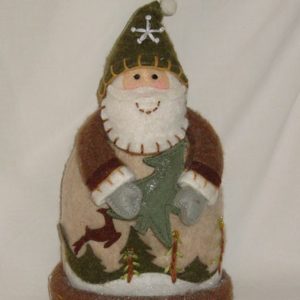 Weihnachtsmann Filz mit Tanne (ca 22 cm)