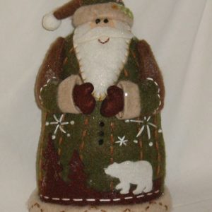 Weihnachtsmann Filz mit Eisbr (ca 22 cm)