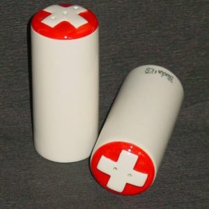 Swiss Salz + Pfeffer Streuer (4 x 4 x 9,5 cm)