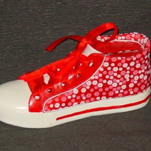 Sparkasse Turnschuh rot, 15 cm