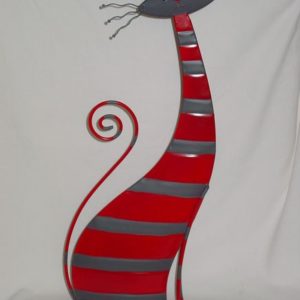 Katze Zora rot grau, 47 cm hoch
