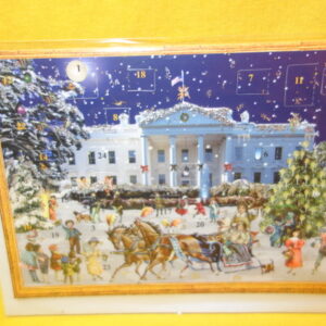 Adventskalenderkarte Weihnachten vor Villa